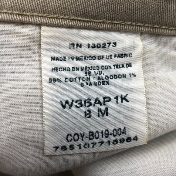 Riders By Lee Womens Pants 8M Beige Easy Care Straight Leg Chino Casual Trouser - Picture 4 of 13